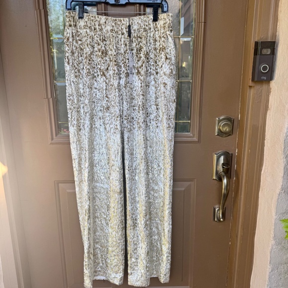 NEW with Tags $325 Ellie Tahari Pant Gold and Off White SZ M - Picture 4 of 8